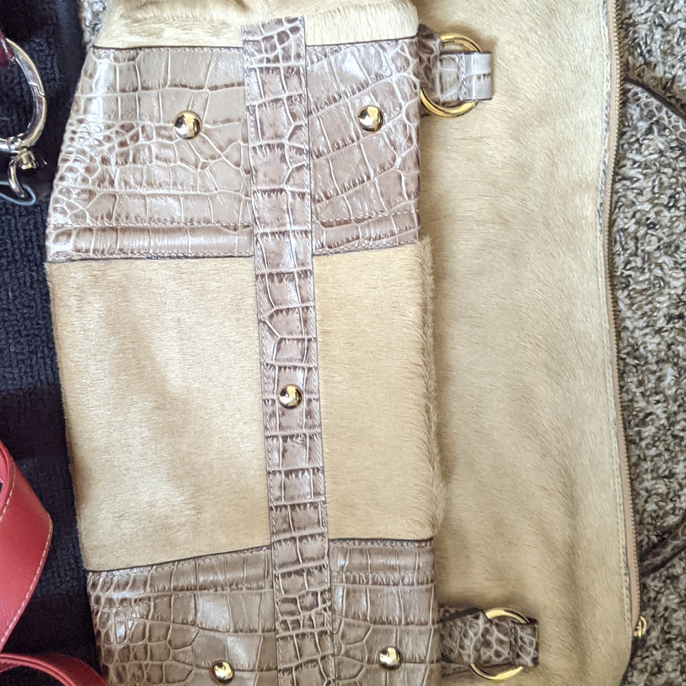 Elegant Tan and Brown Women's Bag